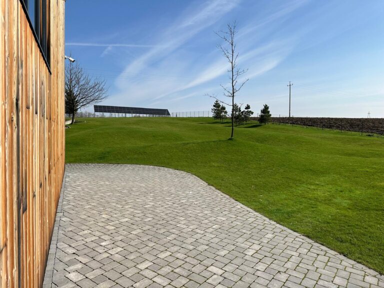 trawa z rolki katowice, realizacja ogrodu przydomowego wyłożonego trawą z rolki